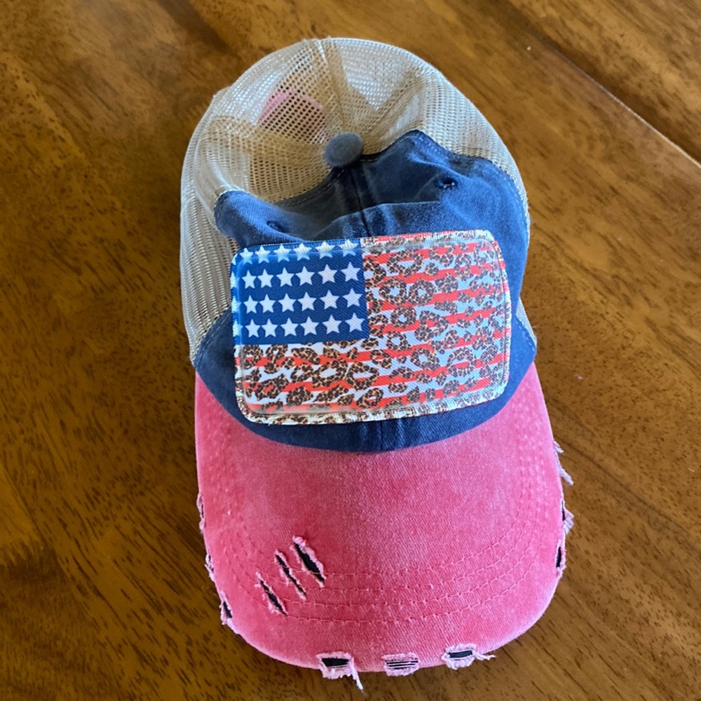 Leopard American flag hat!